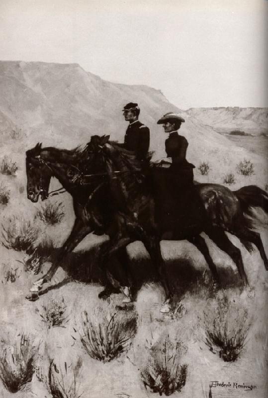 Frederic Remington The Esc ort Norge oil painting art
